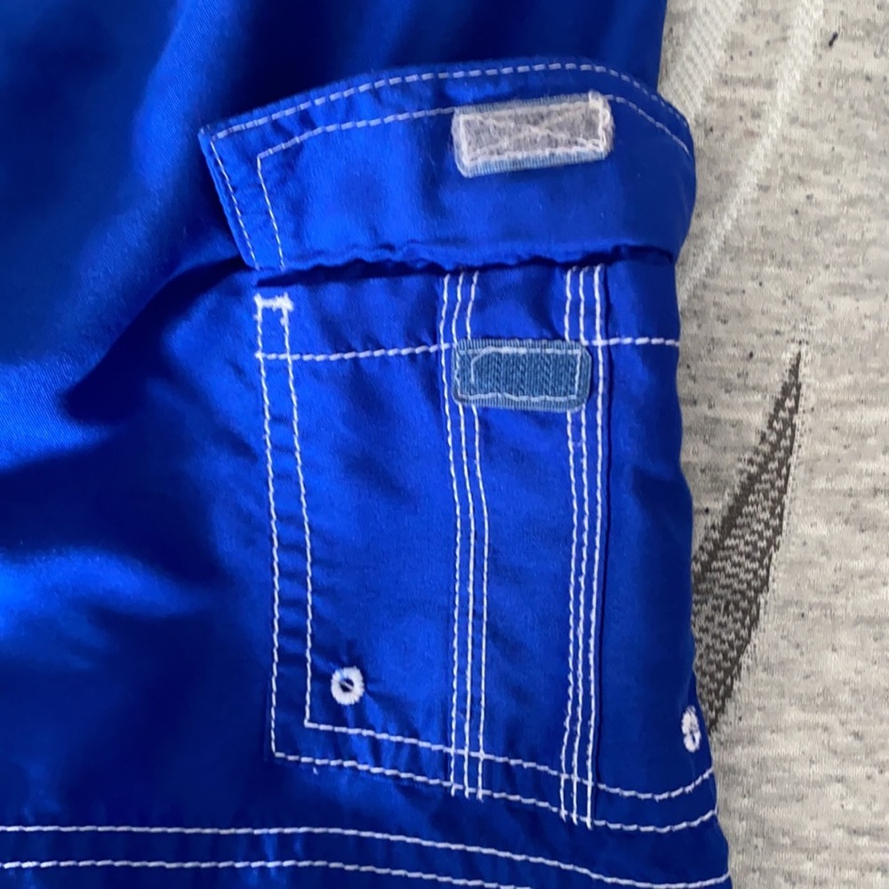 Boys solid blue swim shorts - Picture 3 of 4